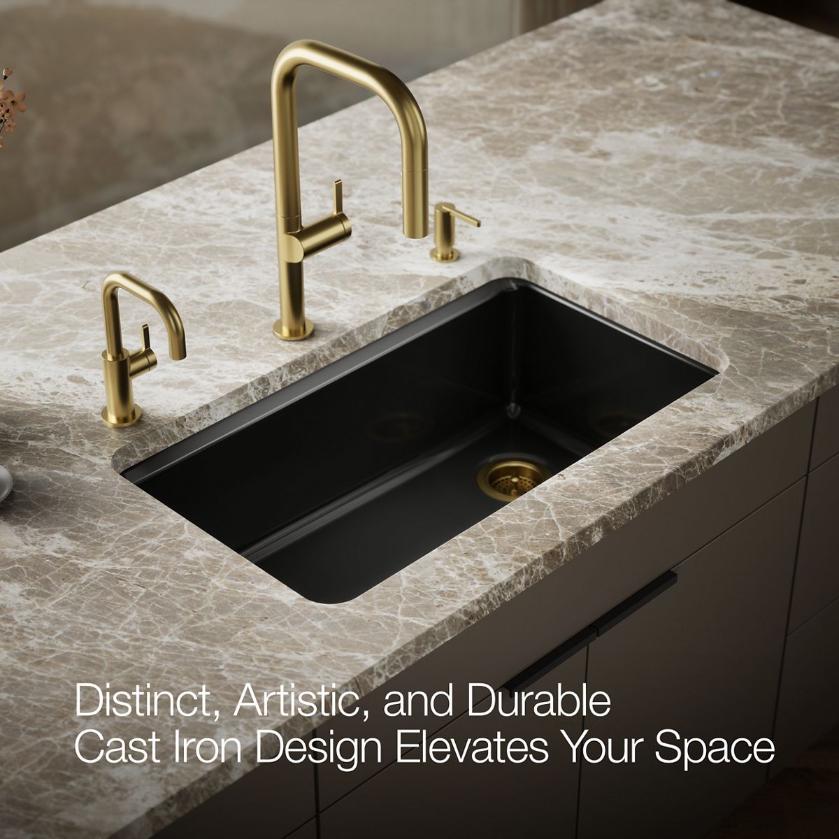KOHLER K-5871-5UA3 Riverby 33" undermount single-bowl workstation kitchen sink