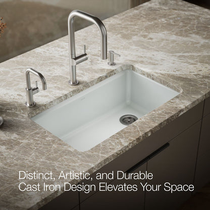 KOHLER K-5871-5UA3 Riverby 33" undermount single-bowl workstation kitchen sink