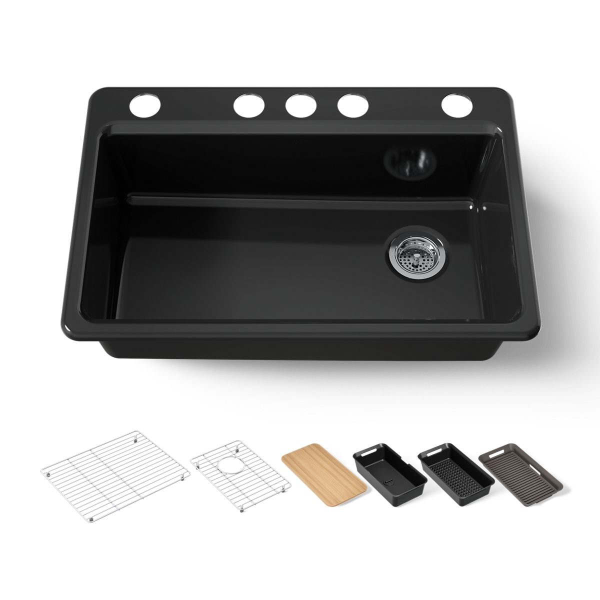 KOHLER Riverby 33" undermount single-bowl workstation kitchen sink