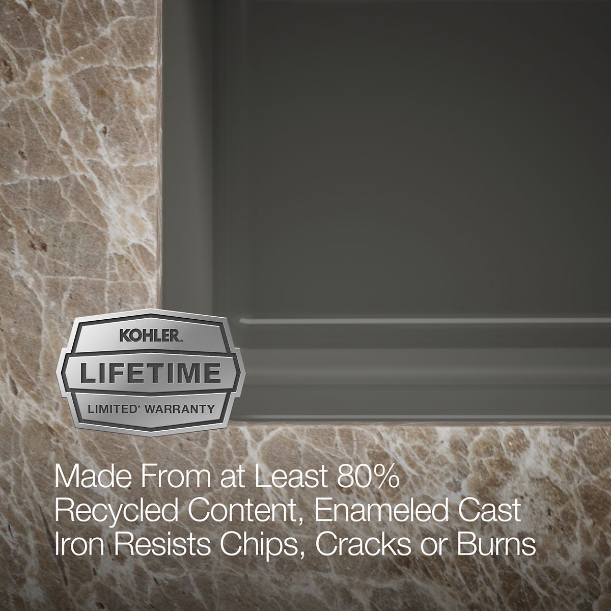 KOHLER Riverby 33" undermount single-bowl workstation kitchen sink
