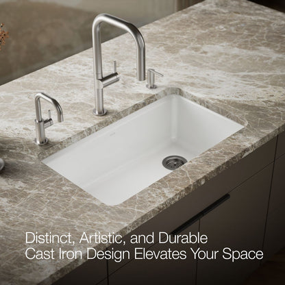 KOHLER Riverby 33" undermount single-bowl workstation kitchen sink
