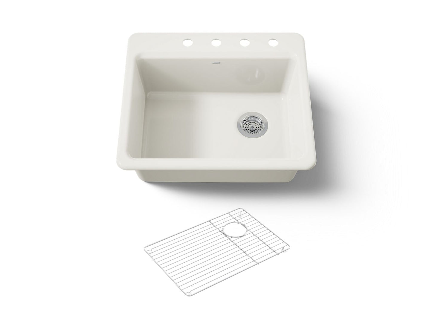 KOHLER K-5872-4A1 Riverby 25" top-mount single-bowl kitchen sink
