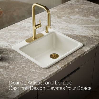 KOHLER K-5872-4A1 Riverby 25" top-mount single-bowl kitchen sink