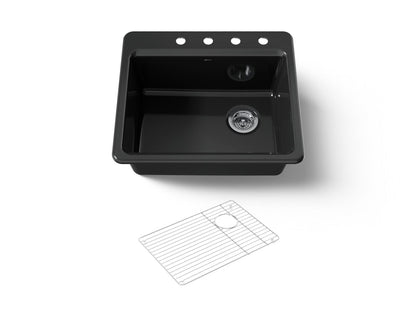 KOHLER K-5872-4A1 Riverby 25" top-mount single-bowl kitchen sink
