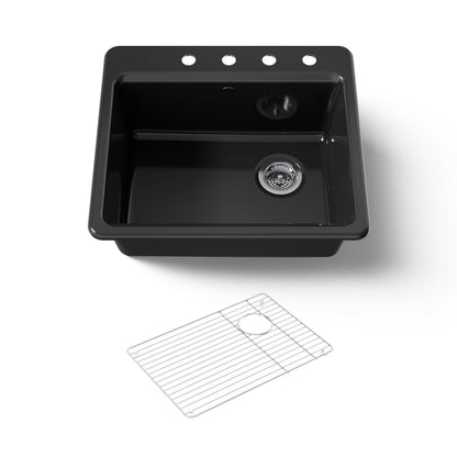 KOHLER K-5872-4A1 Riverby 25" top-mount single-bowl kitchen sink