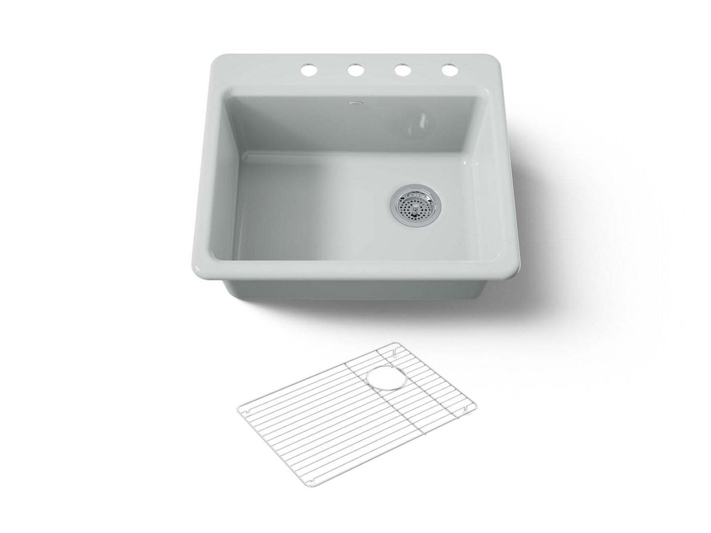 KOHLER K-5872-4A1 Riverby 25" top-mount single-bowl kitchen sink