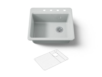 KOHLER K-5872-4A1 Riverby 25" top-mount single-bowl kitchen sink