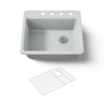 KOHLER K-5872-4A1 Riverby 25" top-mount single-bowl kitchen sink
