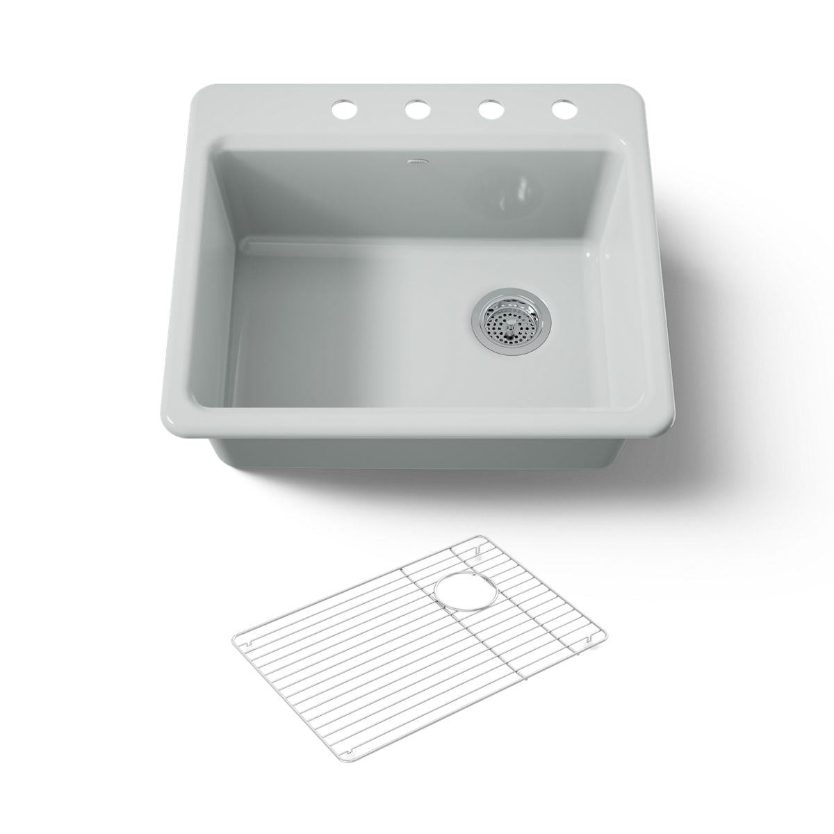 KOHLER K-5872-4A1 Riverby 25" top-mount single-bowl kitchen sink