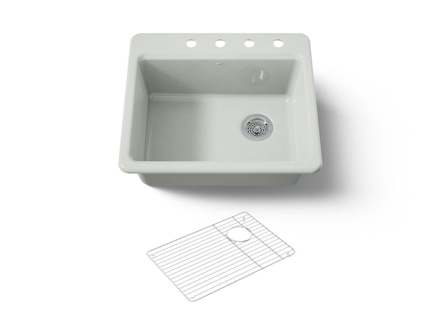 KOHLER K-5872-4A1 Riverby 25" top-mount single-bowl kitchen sink