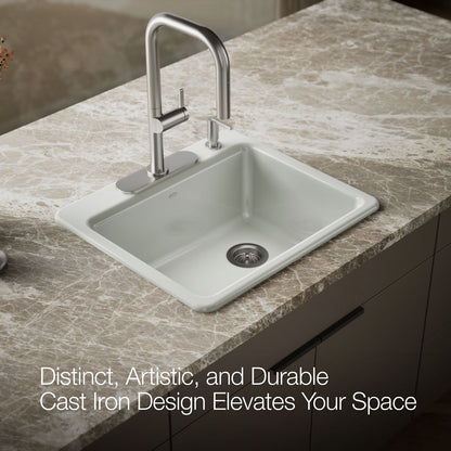 KOHLER K-5872-4A1 Riverby 25" top-mount single-bowl kitchen sink