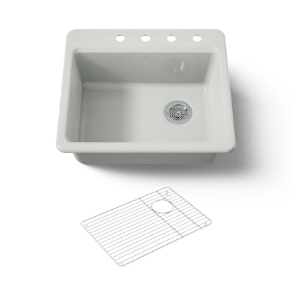KOHLER K-5872-4A1 Riverby 25" top-mount single-bowl kitchen sink