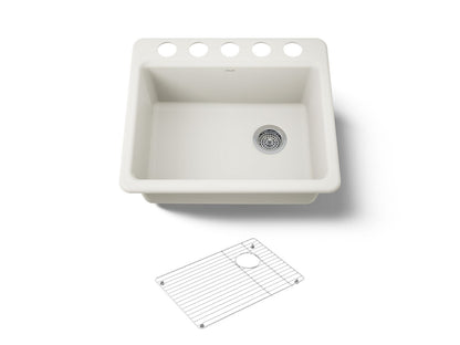 KOHLER Riverby 25" undermount single-bowl kitchen sink
