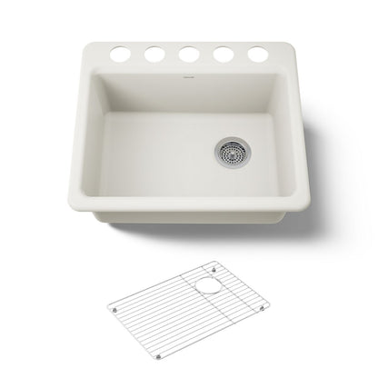 KOHLER Riverby 25" undermount single-bowl kitchen sink