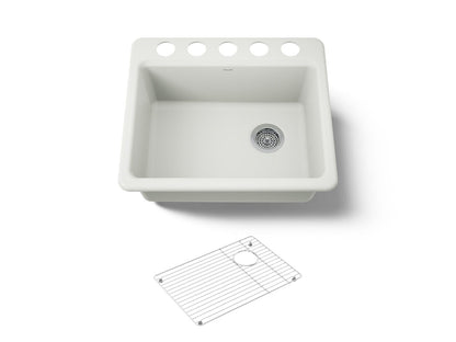KOHLER Riverby 25" undermount single-bowl kitchen sink