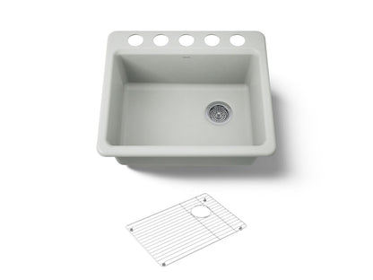KOHLER Riverby 25" undermount single-bowl kitchen sink