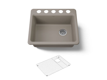 KOHLER Riverby 25" undermount single-bowl kitchen sink