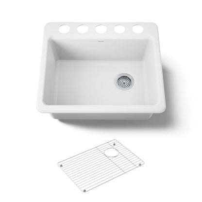 KOHLER Riverby 25" undermount single-bowl kitchen sink