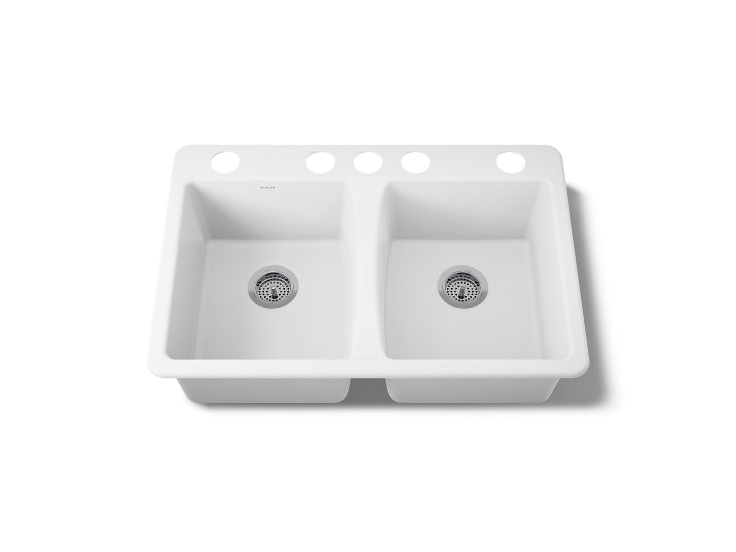 KOHLER K-5873-5U Deerfield 33" undermount double-bowl kitchen sink
