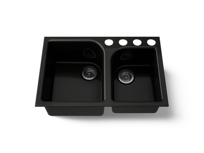 KOHLER K-5931-4U Executive Chef 33" undermount double-bowl kitchen sink