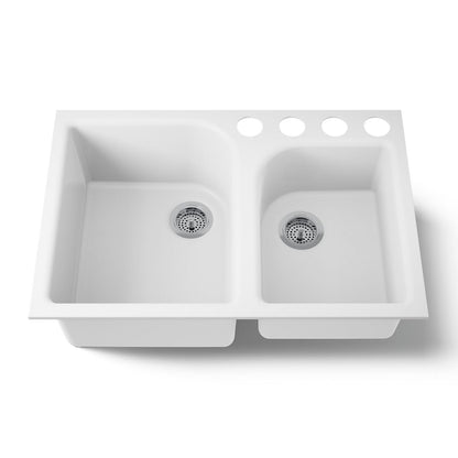 KOHLER K-5931-4U Executive Chef 33" undermount double-bowl kitchen sink