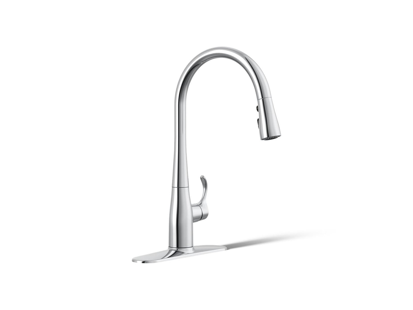 KOHLER K-596 Simplice Pull-down kitchen sink faucet with three-function sprayhead