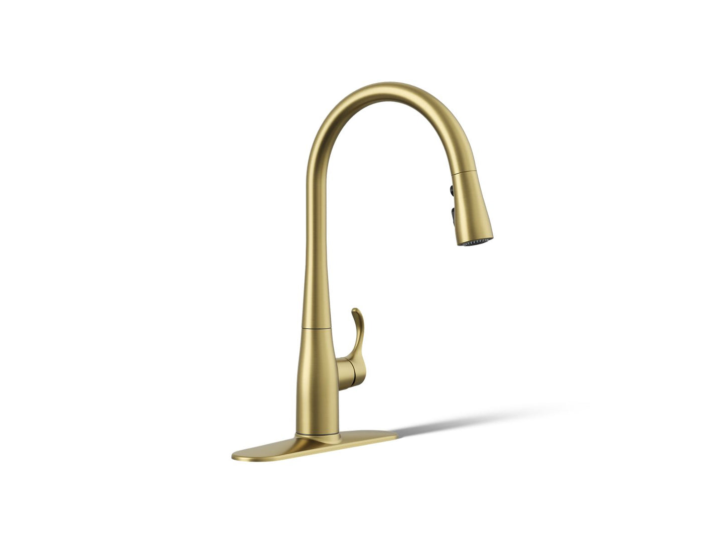 KOHLER K-596 Simplice Pull-down kitchen sink faucet with three-function sprayhead
