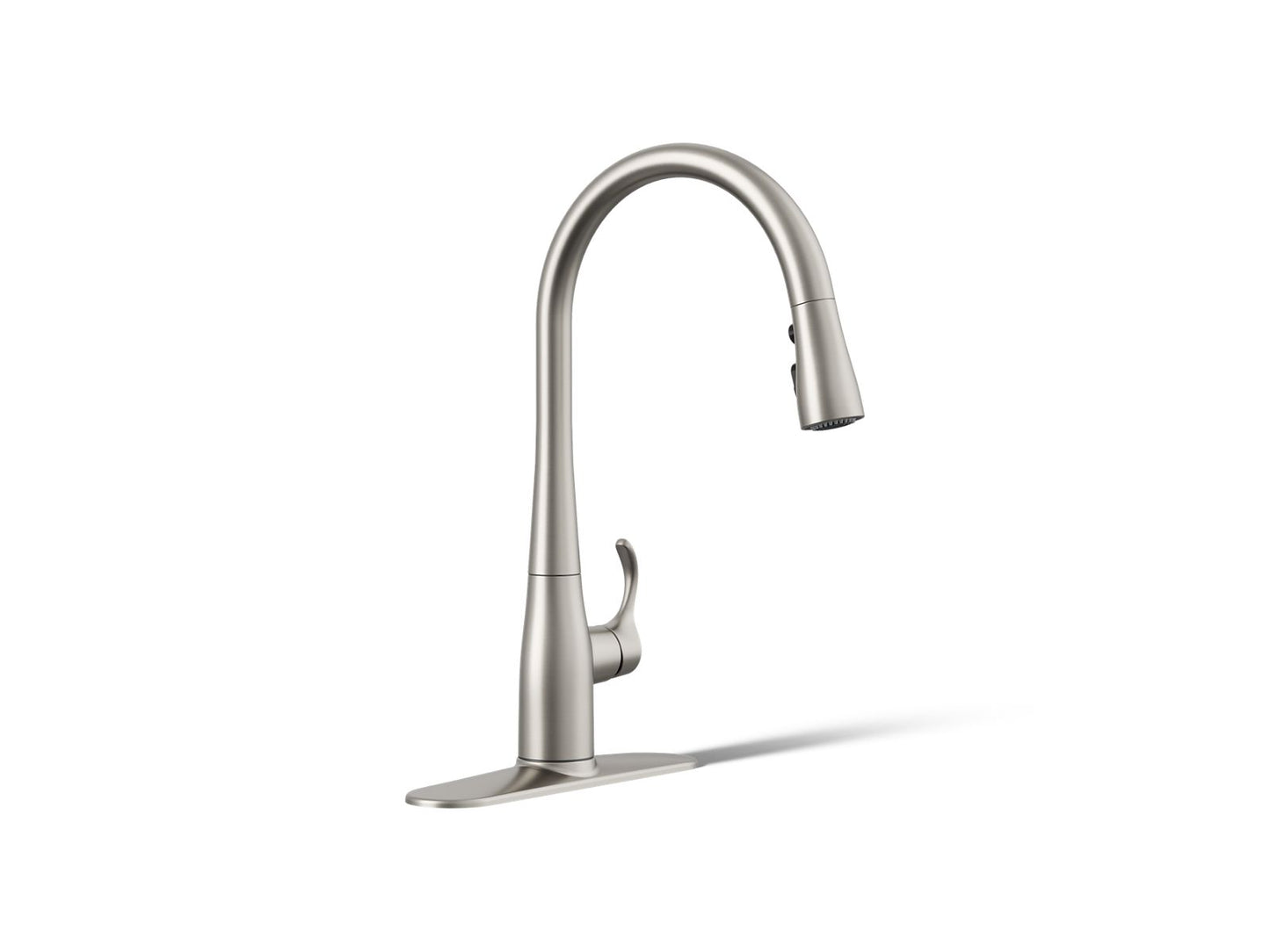 KOHLER K-596 Simplice Pull-down kitchen sink faucet with three-function sprayhead
