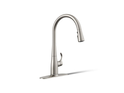 KOHLER K-596 Simplice Pull-down kitchen sink faucet with three-function sprayhead