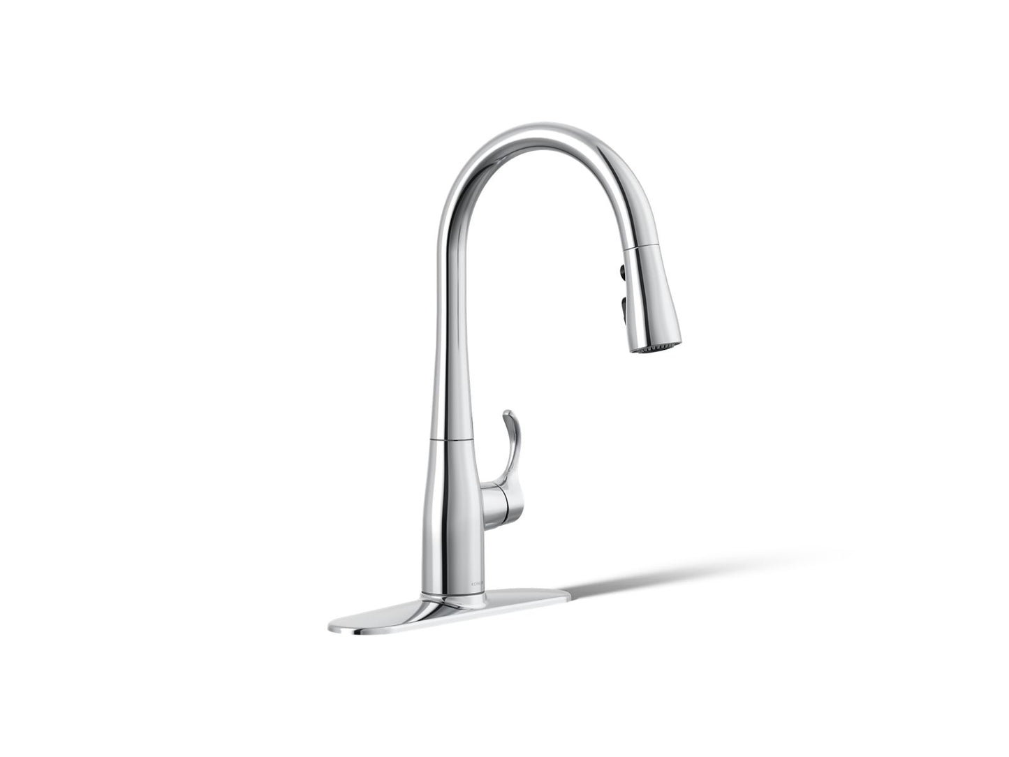 KOHLER K-597 Simplice Compact pull-down kitchen sink faucet with three-function sprayhead