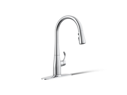 KOHLER K-597 Simplice Compact pull-down kitchen sink faucet with three-function sprayhead