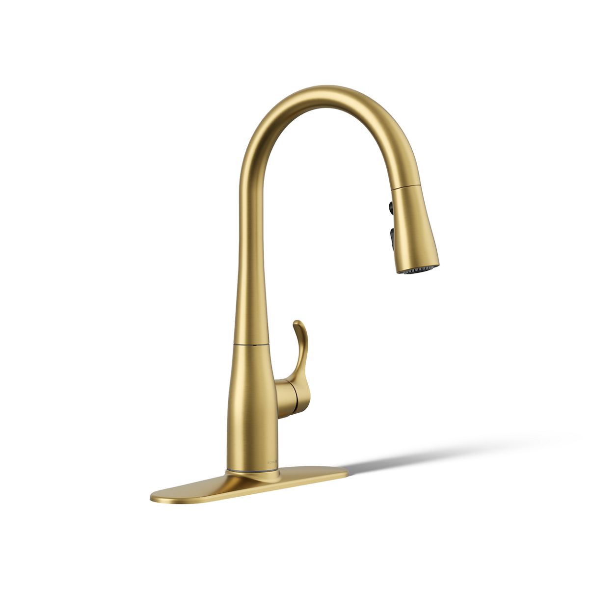 KOHLER K-597 Simplice Compact pull-down kitchen sink faucet with three-function sprayhead