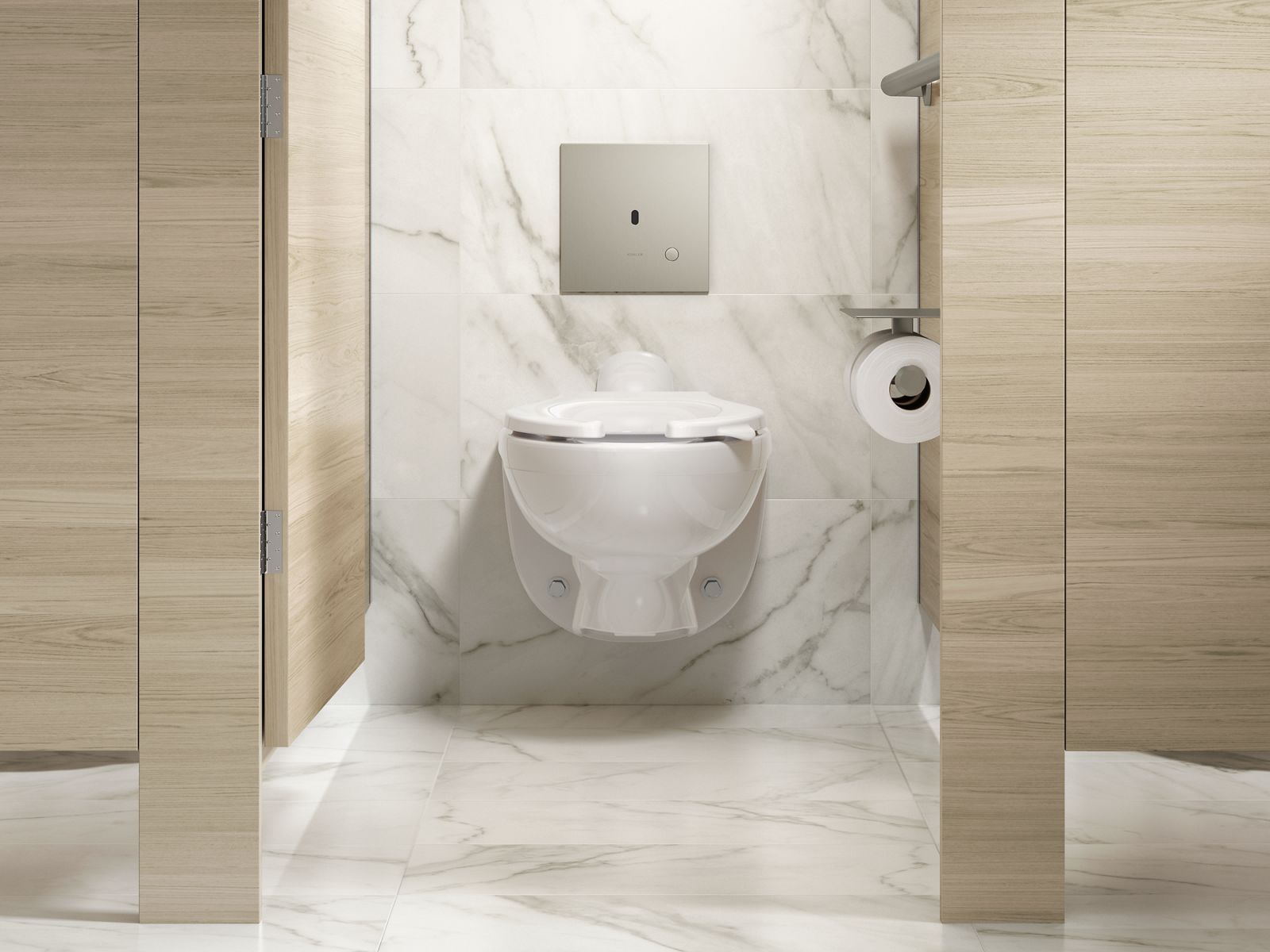 KOHLER K-60TB00T50 Mach Flex Metal Faceplate for Concealed Touchless Toilet Flushometer, Dual-flush (1.0 / 1.6 GPF), Vibrant 