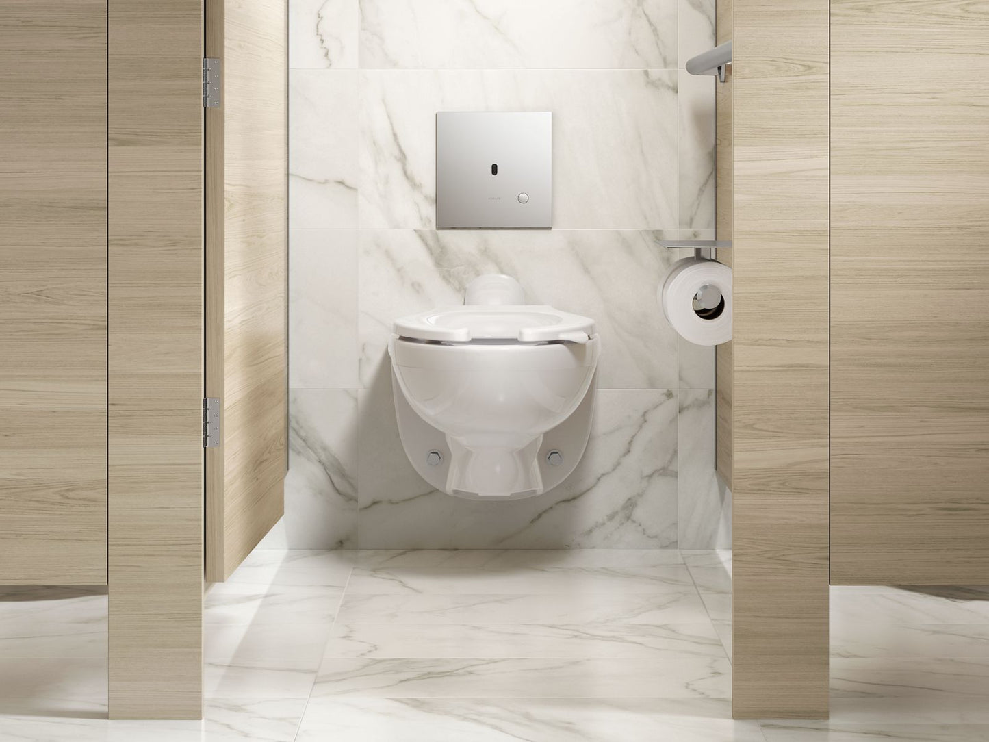 KOHLER K-60TB00U50 Mach Flex Metal Faceplate for Concealed Touchless Toilet Flushometer, (1.1 / 1.6 GPF), Polished Chrome - i