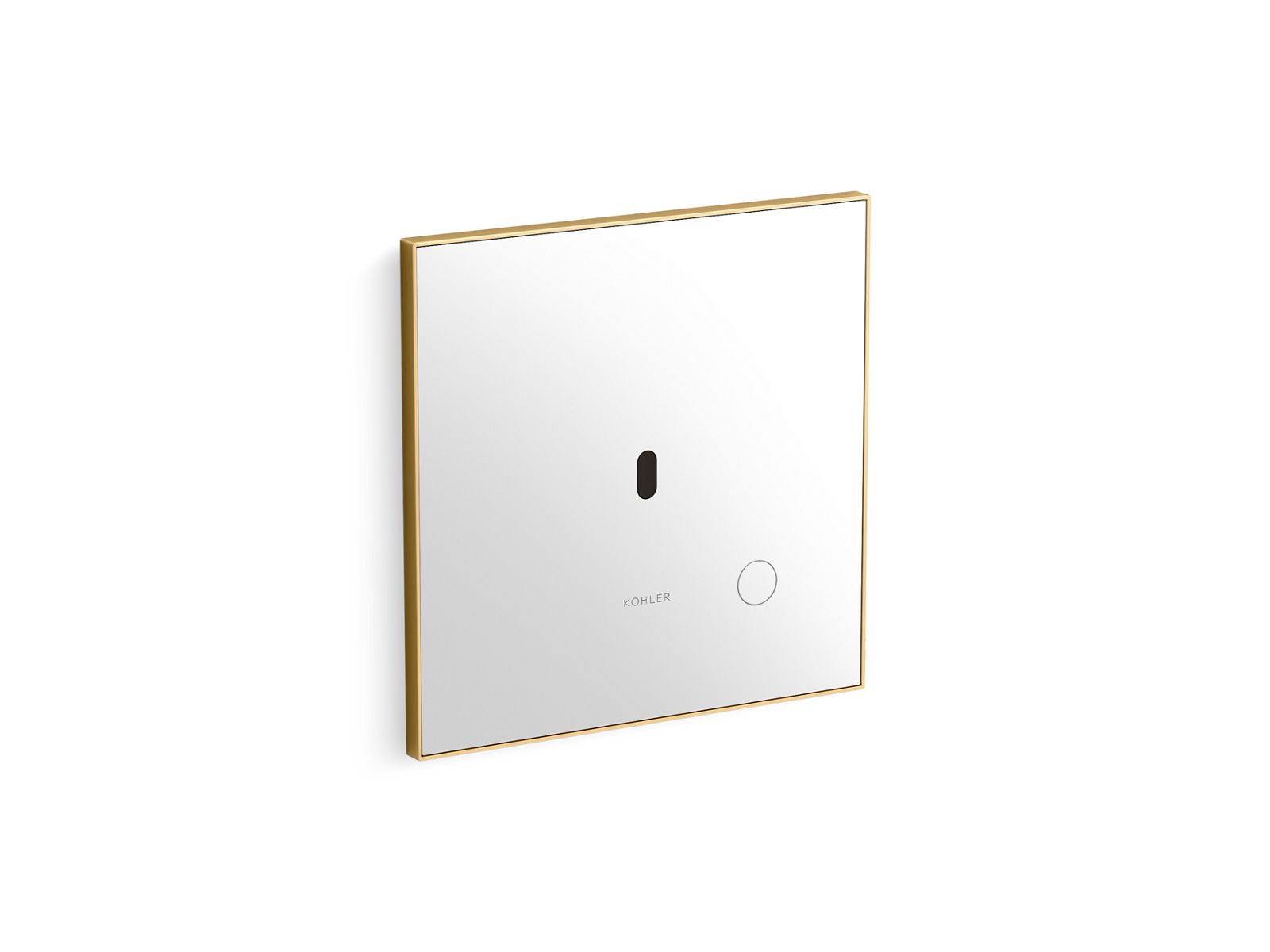 KOHLER K-61TB10T50-0WH Mach Flex Glass Faceplate for Concealed Touchless Toilet Flushometer, Dual-flush (1.0 / 1.6 GPF), Vibr