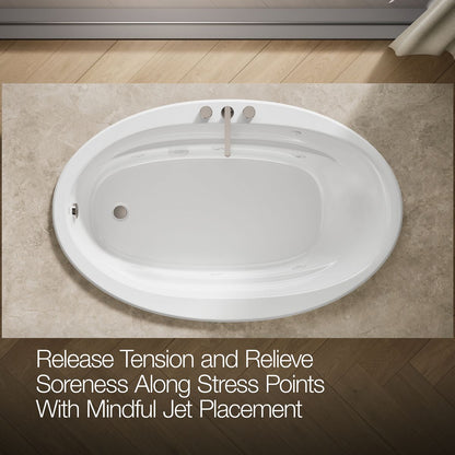 KOHLER K-6347-CB Sunward 66" x 42" drop-in whirlpool bath