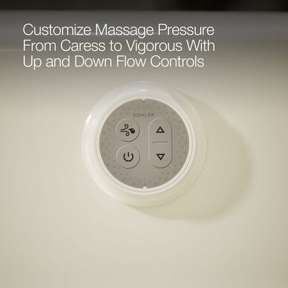 KOHLER K-6347-GH Sunward 66" x 42" drop-in Heated BubbleMassage air bath
