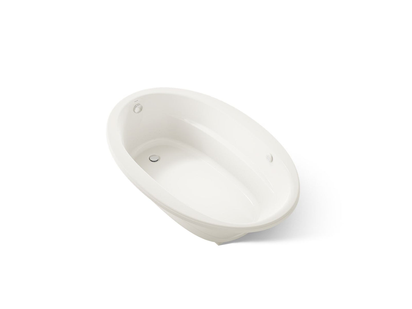 KOHLER K-6347-GHW Sunward 66" x 42" drop-in Heated BubbleMassage air bath with Bask heated surface