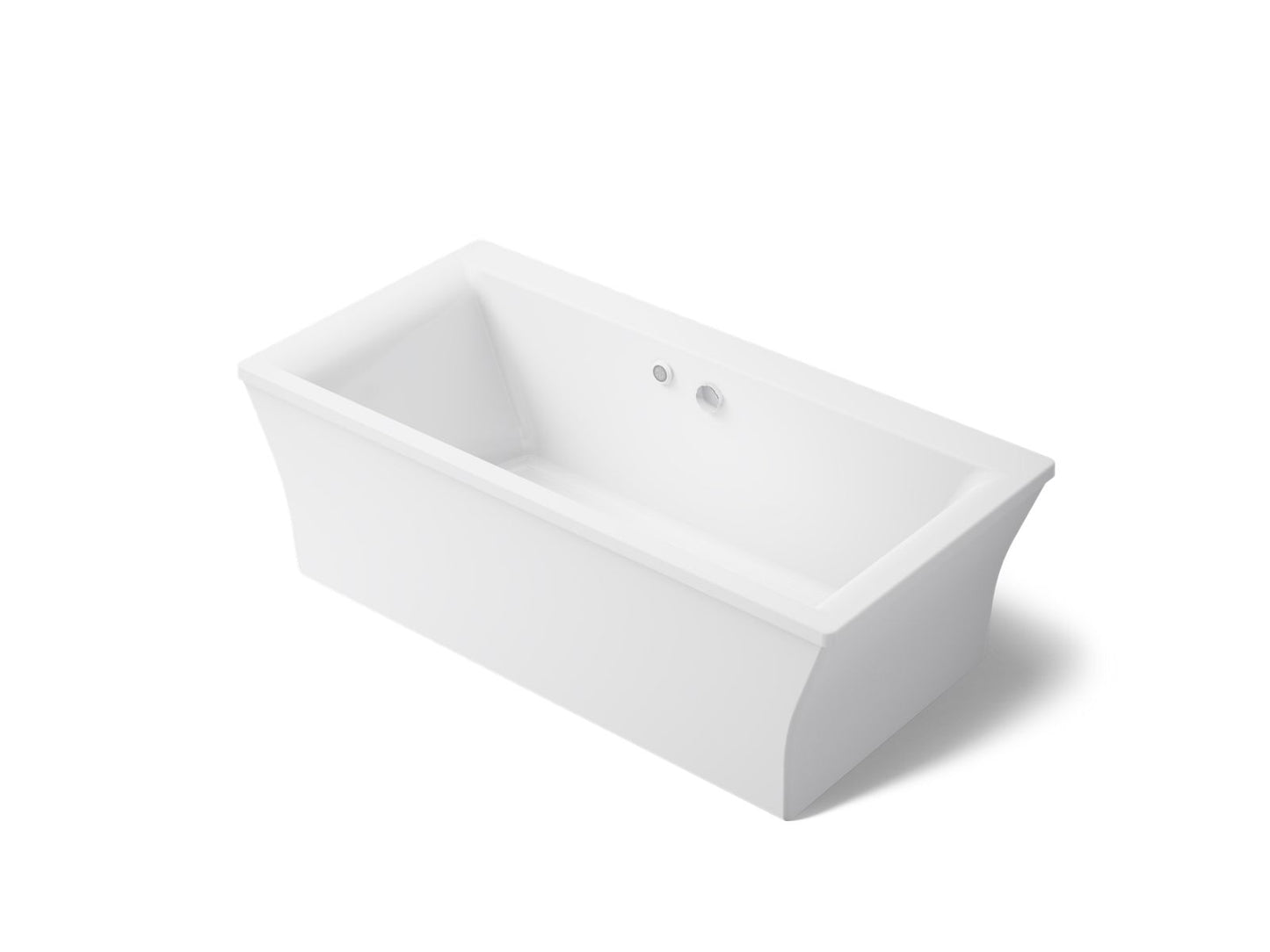 KOHLER K-6367-W1 Stargaze 72" x 36-1/4" freestanding bath with Bask heated surface and fluted shroud