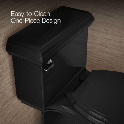 KOHLER K-6424 Memoirs Classic One-piece compact elongated toilet with skirted trapway, 1.28 gpf