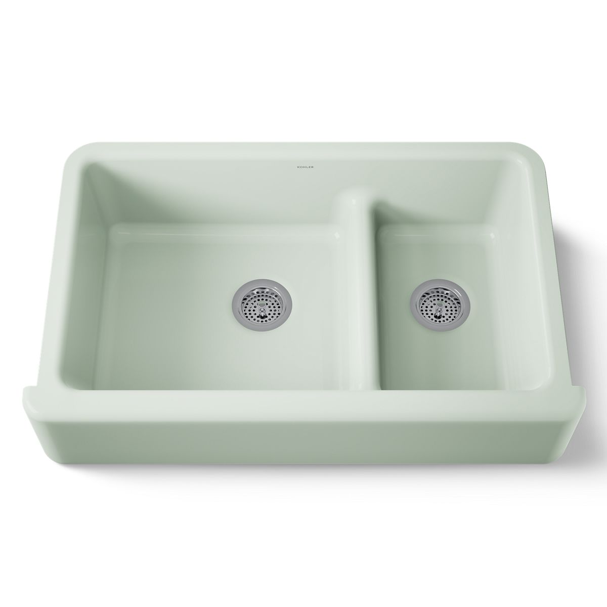 KOHLER K-6427 Whitehaven Smart Divide 35-3/4" undermount double-bowl farmhouse kitchen sink