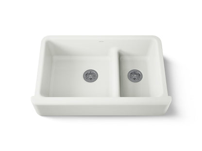 KOHLER K-6427 Whitehaven Smart Divide 35-3/4" undermount double-bowl farmhouse kitchen sink