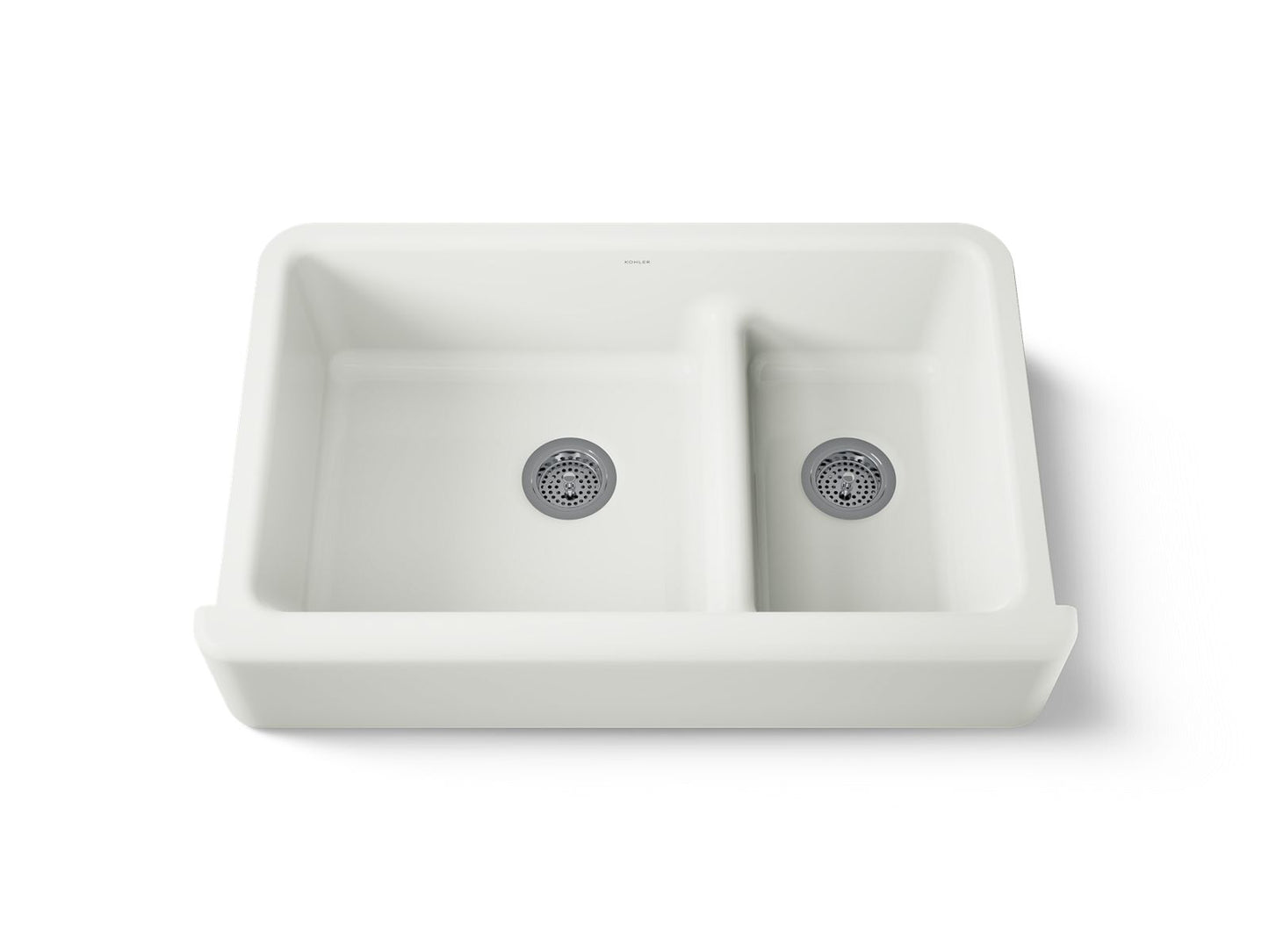 KOHLER K-6427 Whitehaven Smart Divide 35-3/4" undermount double-bowl farmhouse kitchen sink