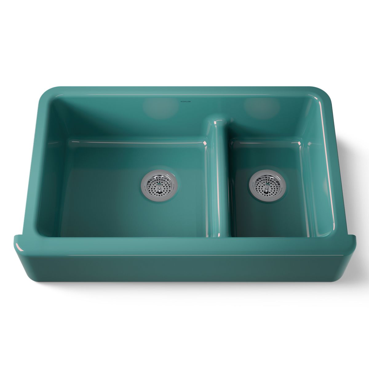 KOHLER K-6427 Whitehaven Smart Divide 35-3/4" undermount double-bowl farmhouse kitchen sink