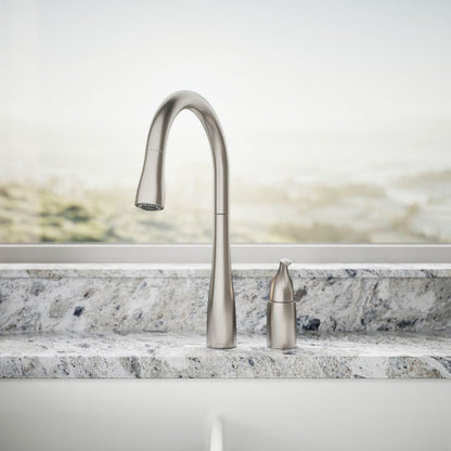 KOHLER K-647 Simplice Pull-down kitchen sink faucet with three-function sprayhead