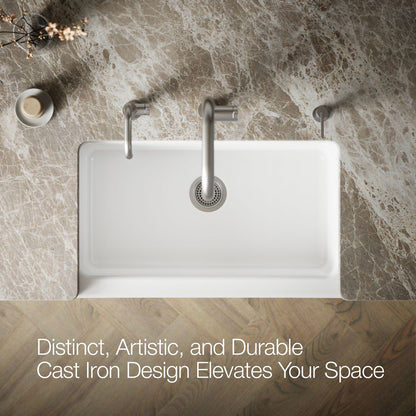 KOHLER K-6546 Dickinson 33" undermount single-bowl farmhouse kitchen sink