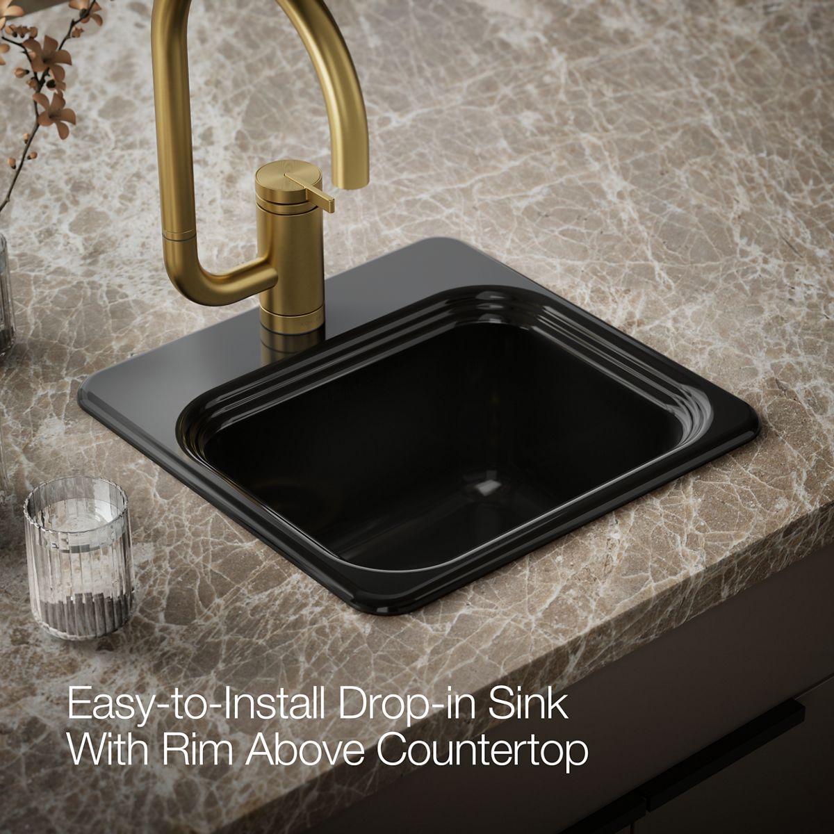 KOHLER Northland™ 15" top-mount single-bowl bar sink