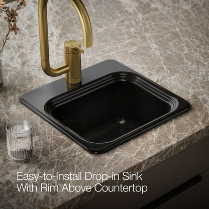 KOHLER Northland™ 15" top-mount single-bowl bar sink
