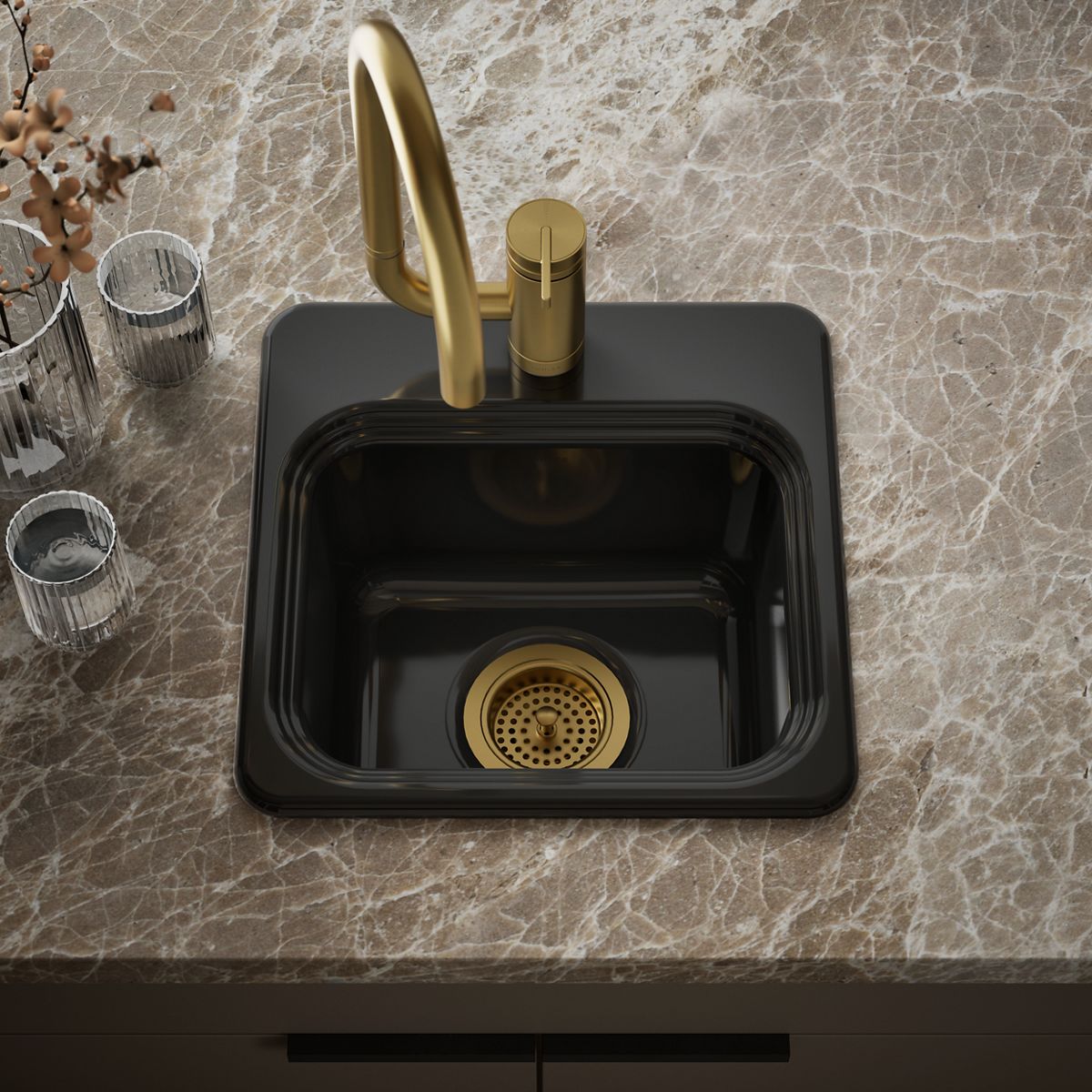 KOHLER Northland™ 15" top-mount single-bowl bar sink