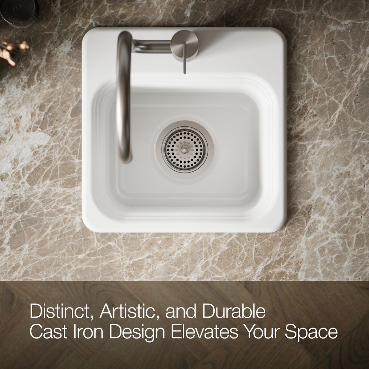 KOHLER Northland™ 15" top-mount single-bowl bar sink